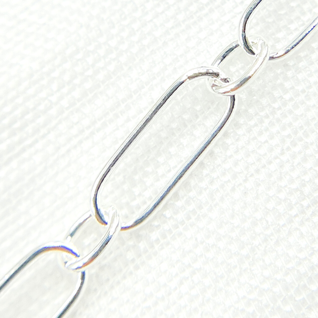 Sterling Silver Smooth Oval Link & Round Links Chain