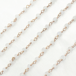 Load image into Gallery viewer, White Moonstone Rose Gold Plated Wire Chain. WMS27
