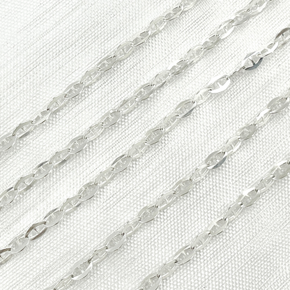 925 Sterling Silver Flat Marina Link Chain