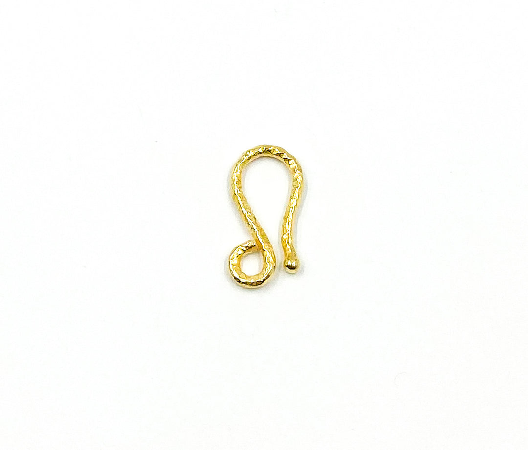 925 Sterling Silver Gold Plated 22x12mm Hook. GH2