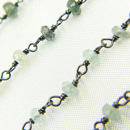 Moss Aquamarine Oxidized Wire Chain.