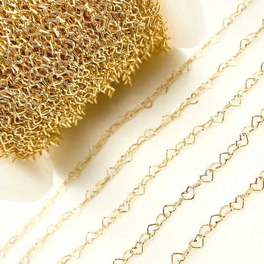 14K Gold Filled Heart Link Chain