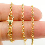 Load image into Gallery viewer, 22OBL07O. 14K Solid Gold Rolo Chain
