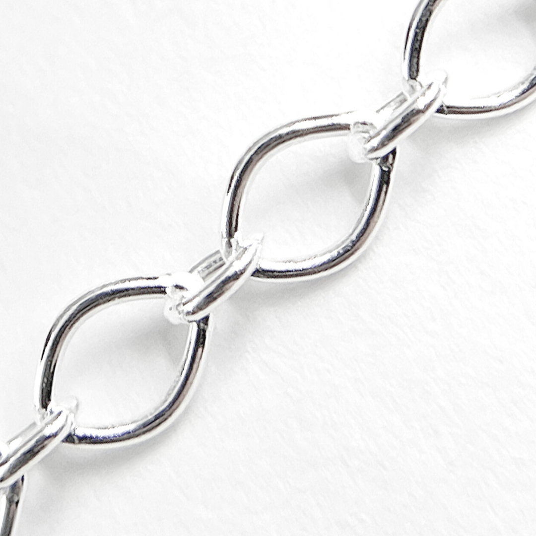 925 Sterling Silver Oval Link Chain.