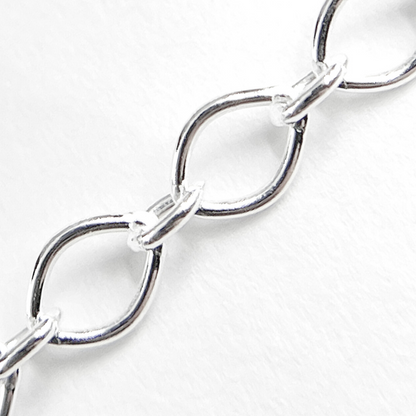 925 Sterling Silver Oval Link Chain.