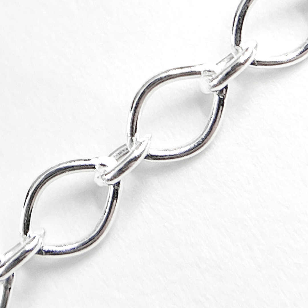 925 Sterling Silver Oval Link Chain. Z75SS