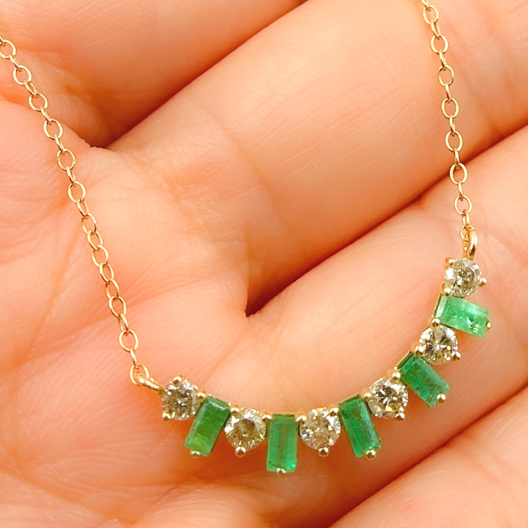 Yellow Gold, Diamonds & Precious Stones Cable Link Fancy Necklace