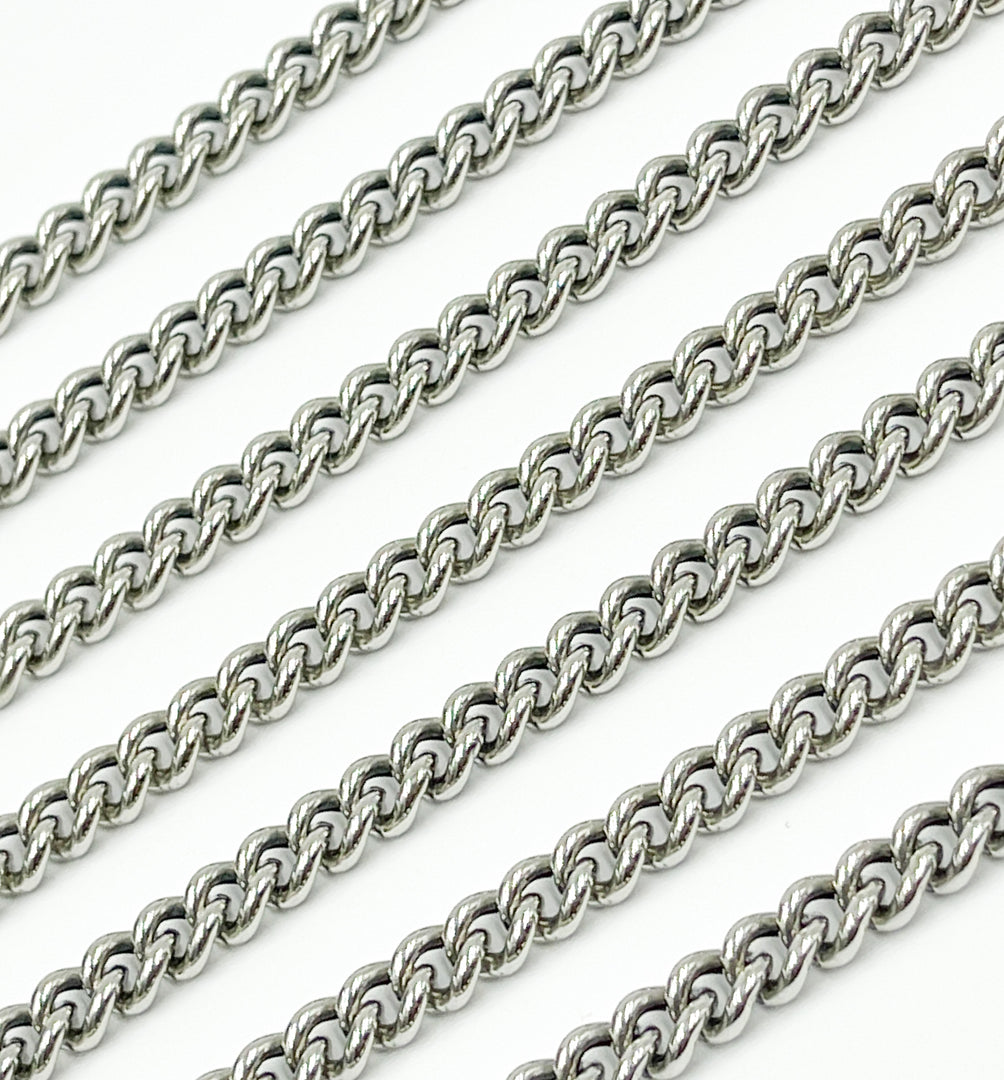 Sterling Silver Oxidized Curb Chain