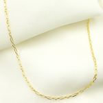 Load image into Gallery viewer, 06014558FD. 14K Solid Gold Paperclip Long &amp; Short Link Chain
