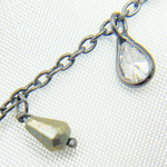 Load image into Gallery viewer, Pyrite and CZ Pear Shape Dangle Wire Chain. PYR32
