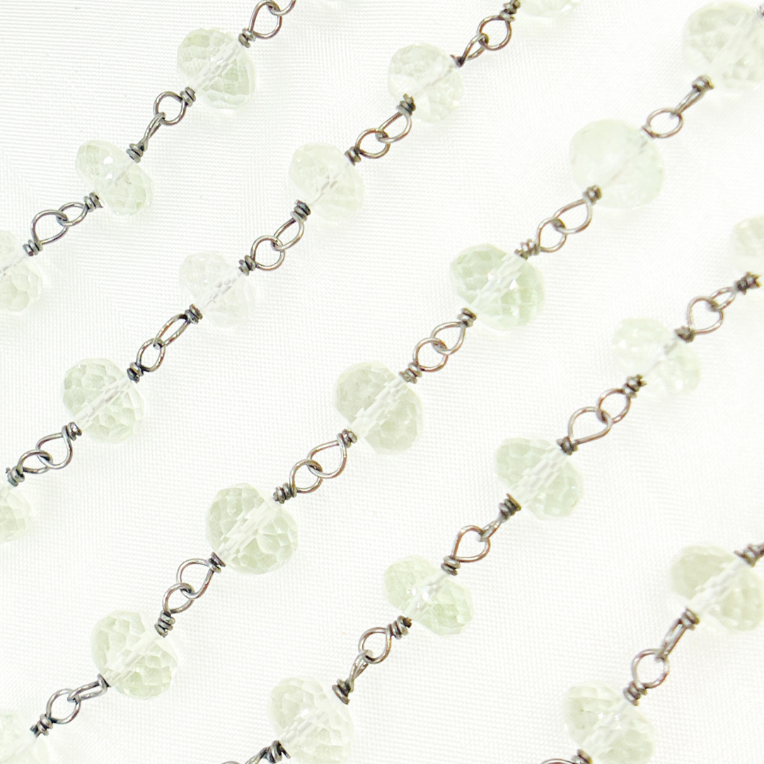 Green Amethyst Oxidized Wire Chain