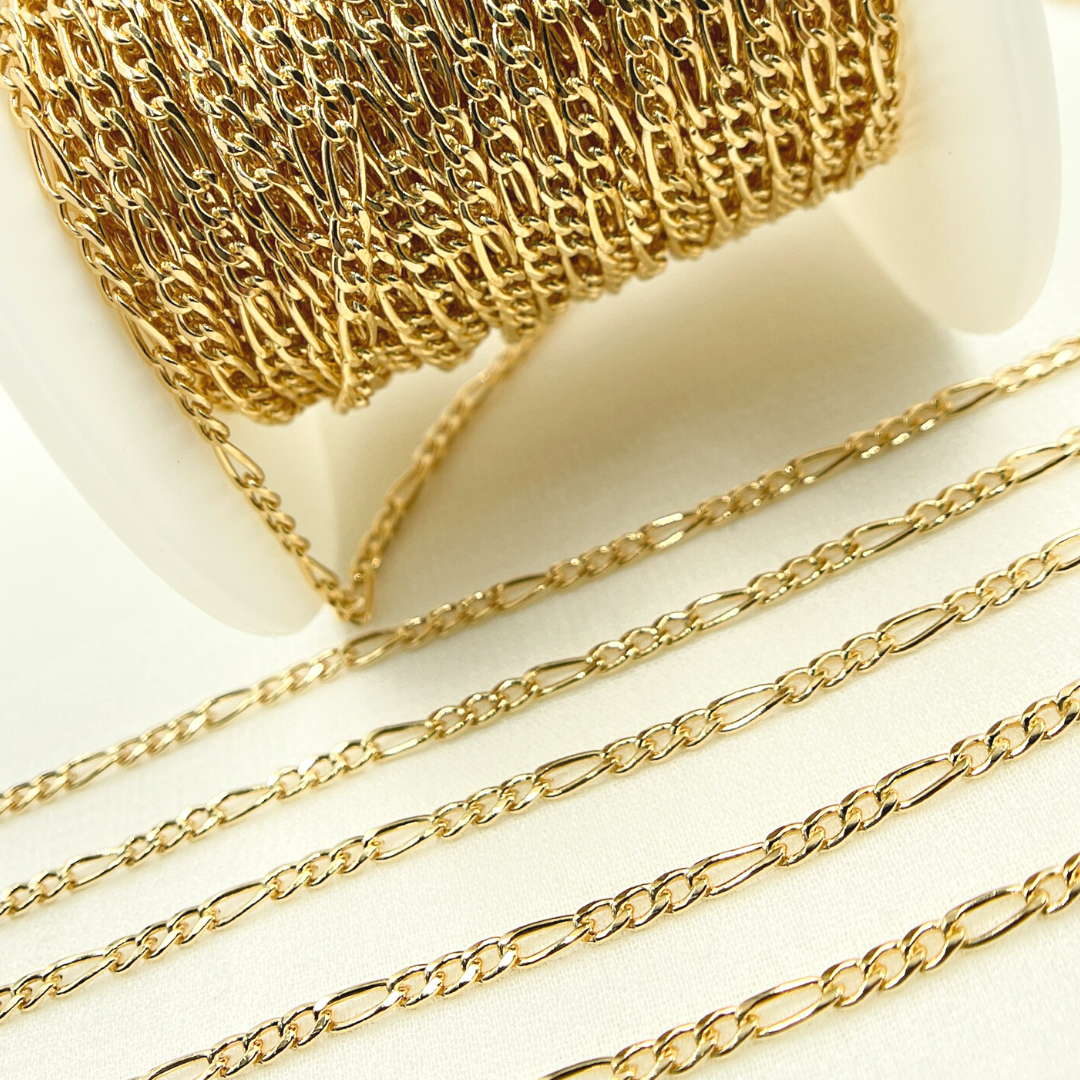 2931CHR. Gold Filled Flat Figaro Chain