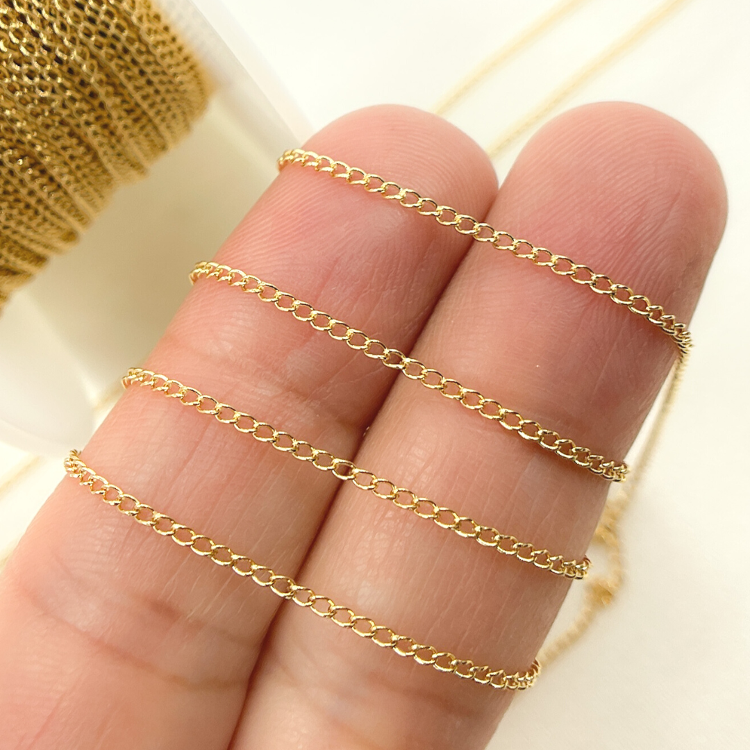 14K Gold Filled Curb Link Chain