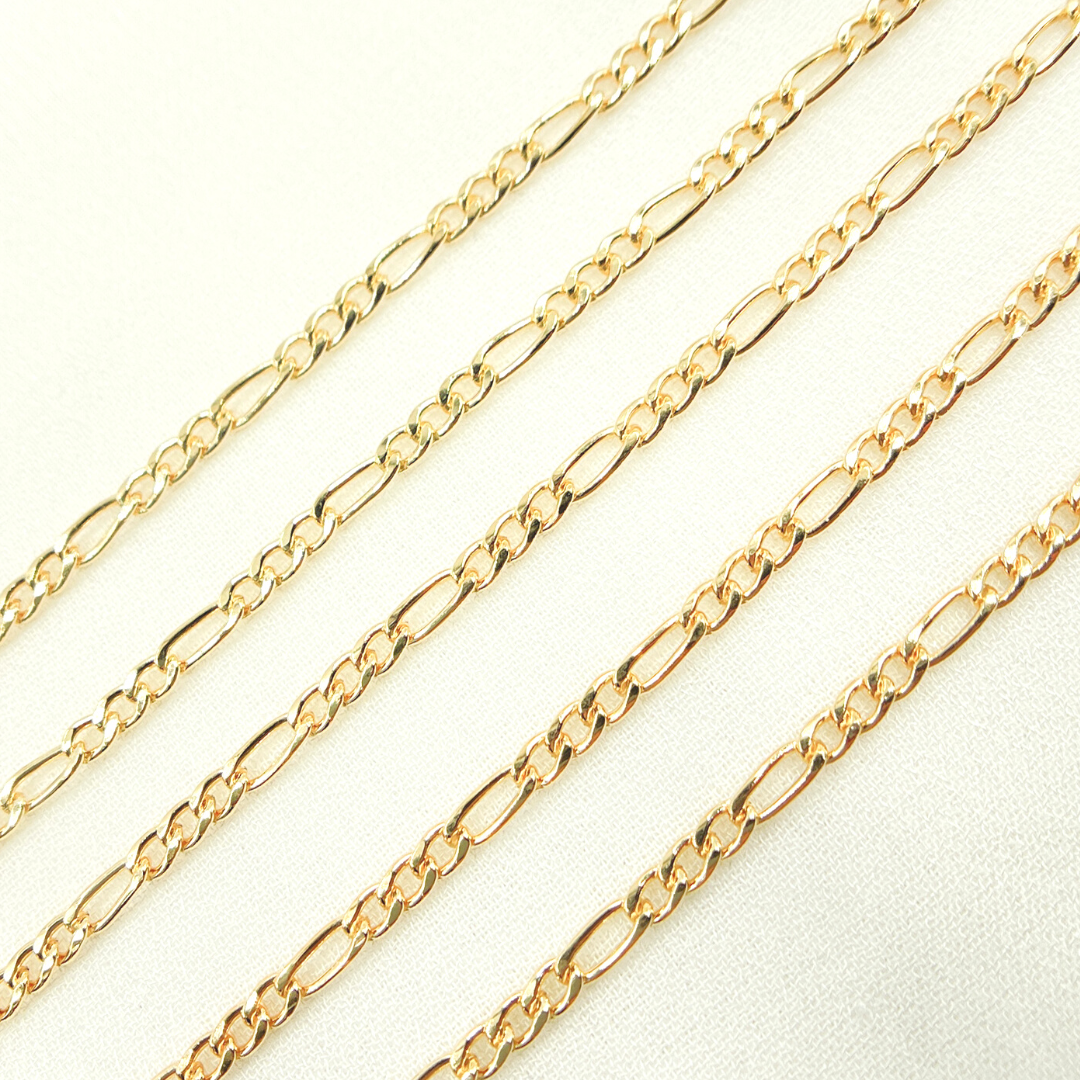 2931CHR. Gold Filled Flat Figaro Chain