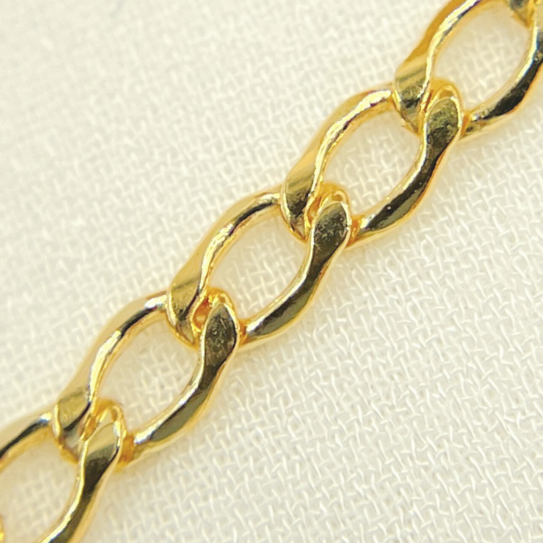 14k Yellow Gold Filled Flat Curb Link Chain