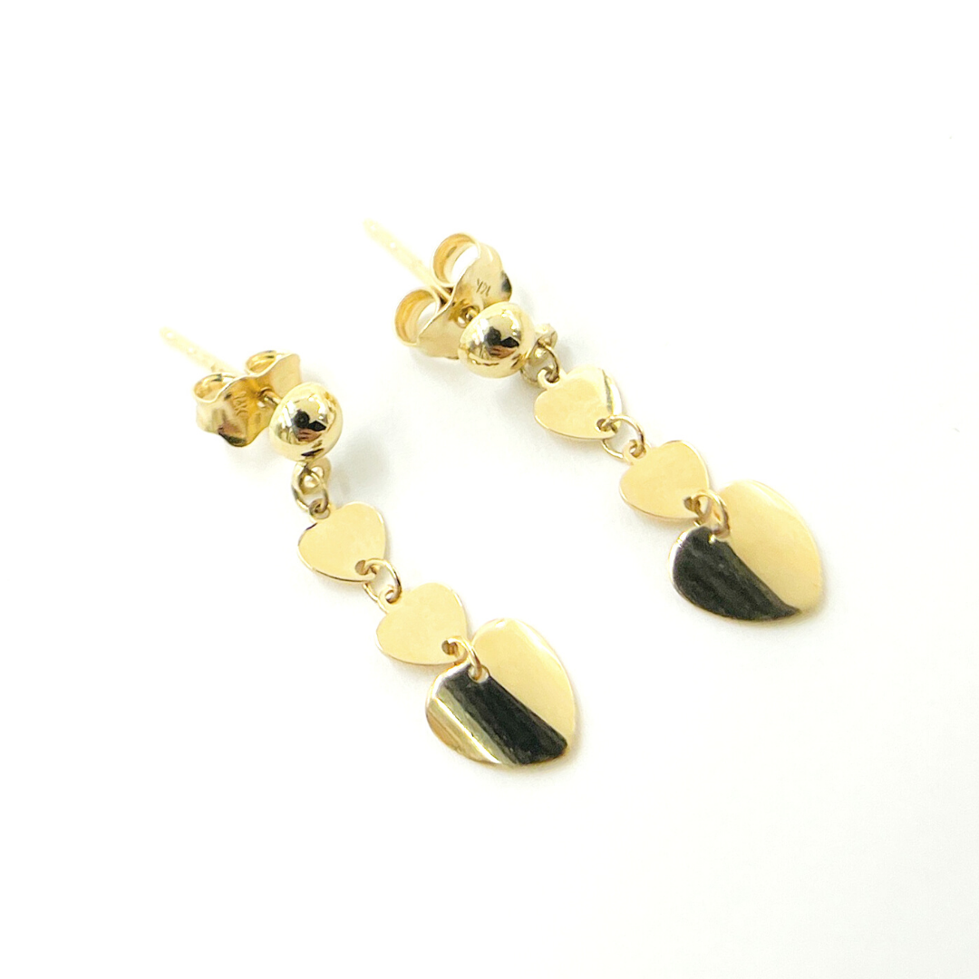 14K Solid Gold Dangle Earring