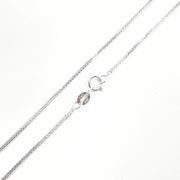 14K Solid White Gold Wheat Chain