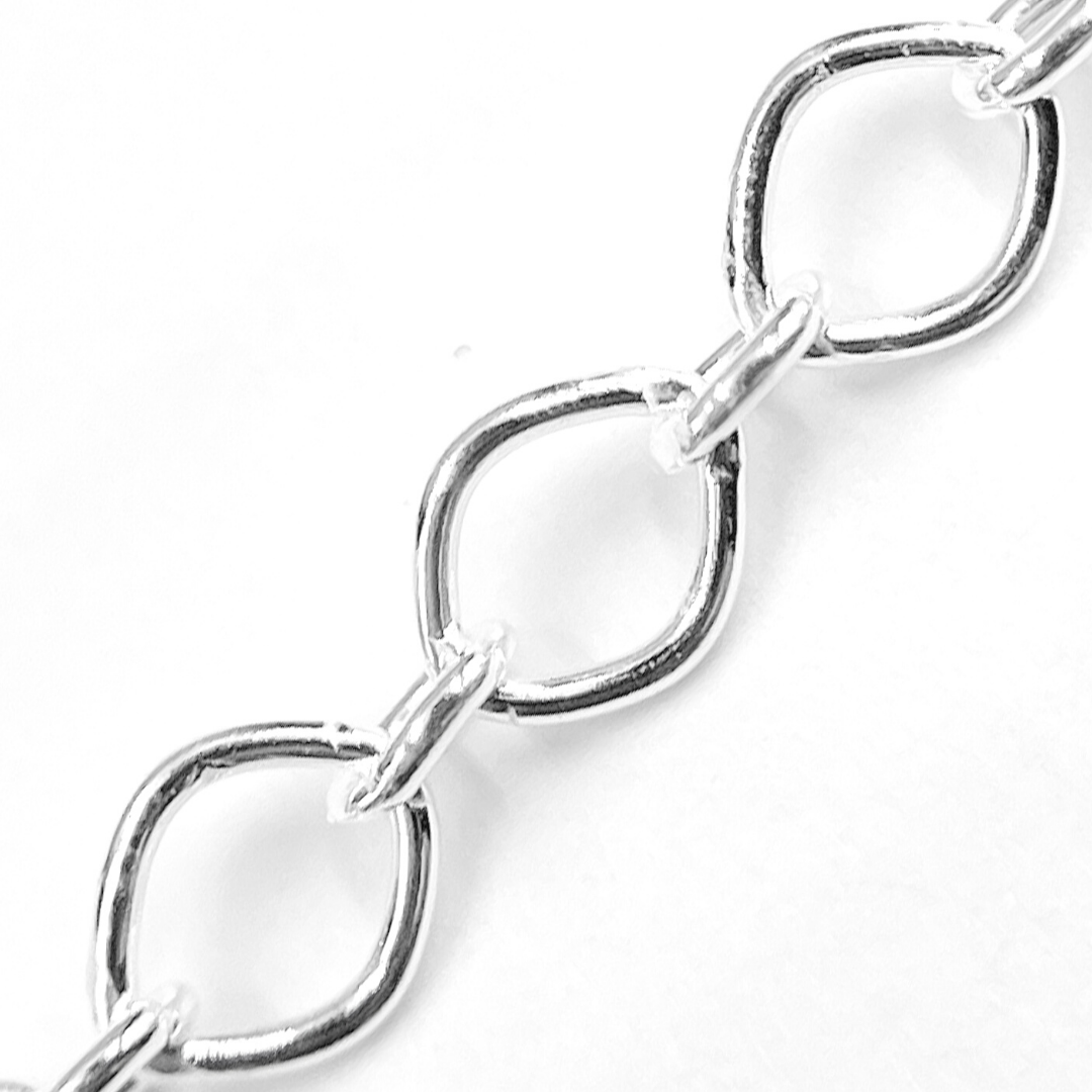 925 Sterling Silver Big and Small Oval Link Chain