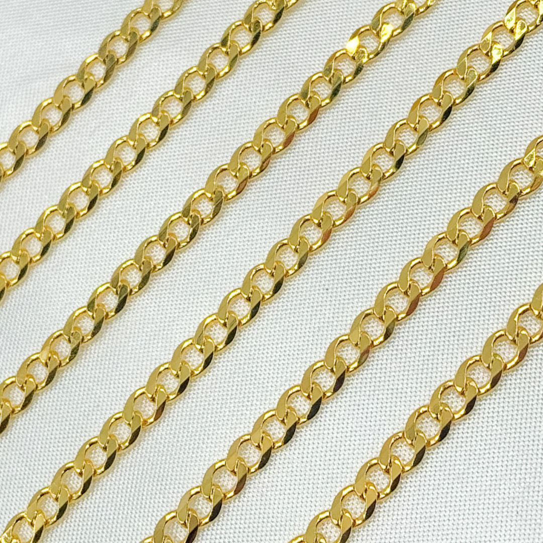 Gold Plated 925 Sterling Silver Curb Chain. Y71GP