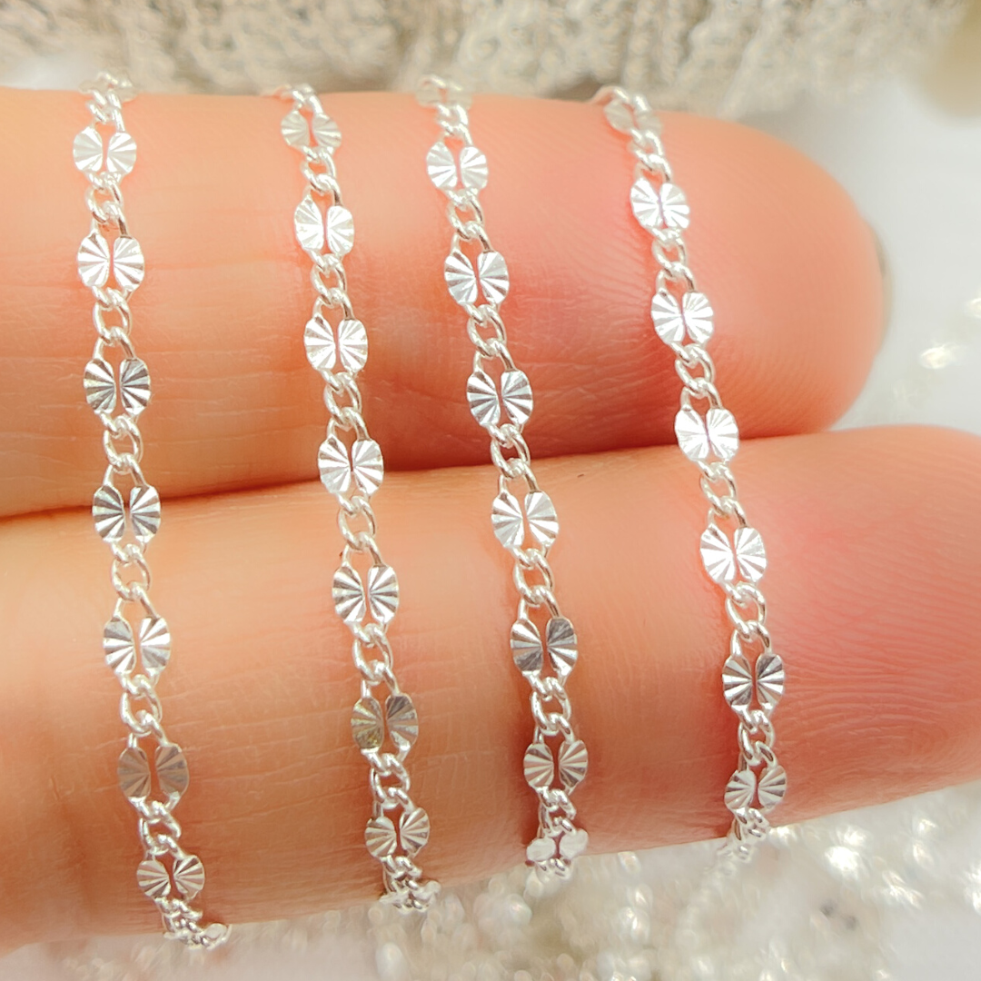 V107SS. Sterling Silver Rolo Chain