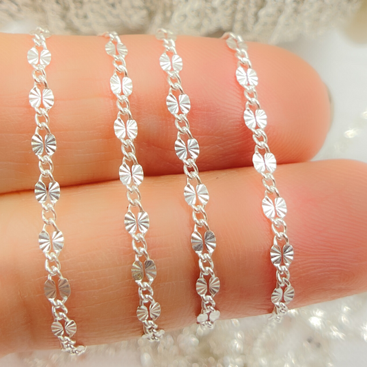 V107SS. Sterling Silver Rolo Chain