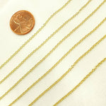 Load image into Gallery viewer, 14K Solid Gold Medium Cable Round Link Unfinished Chain. 038R27L01byFt
