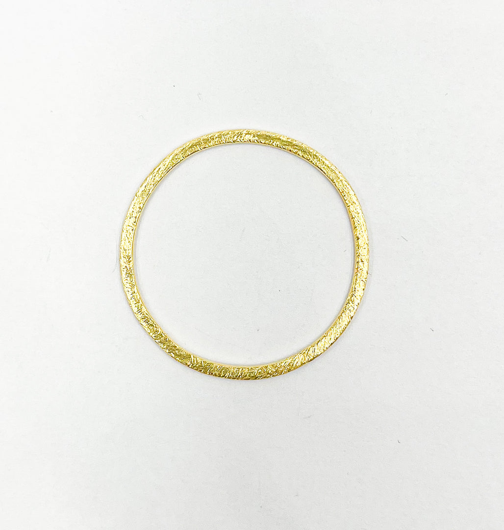 Gold Plated 925 Sterling Silver Connector Circle 30 mm. GPBS5