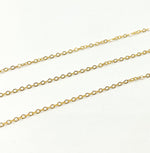 Load image into Gallery viewer, 14k Gold Filled 1.6x1.2mm Flat Link Cable Chain. 1025FGF
