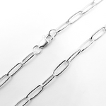 Load image into Gallery viewer, 925 Sterling Silver Round Paperclip Necklace. 2903SSNecklace
