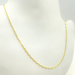 Load image into Gallery viewer, 050FLP1T5. 14K Solid Yellow Gold Diamond Cut Marina Link Chain
