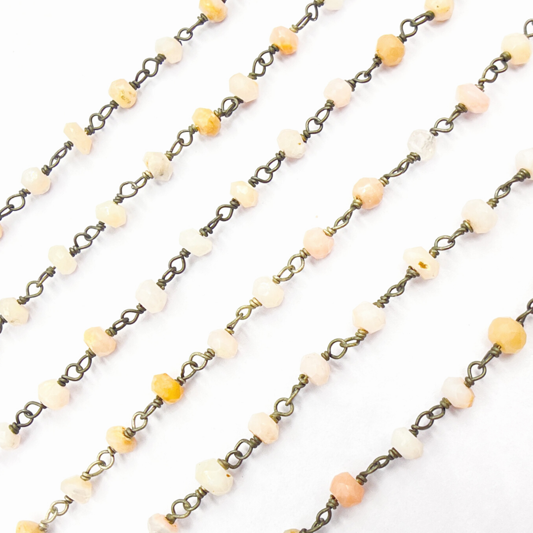 Pink Opal Wire Chain