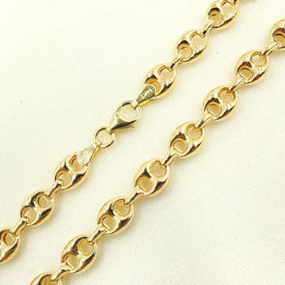 14K Solid Yellow Gold Gucci Style Link Chain