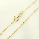 Load image into Gallery viewer, 030R01TS4TP8BDB. 14K Solid Yellow Gold with White Gold Cubes Satellite Chain
