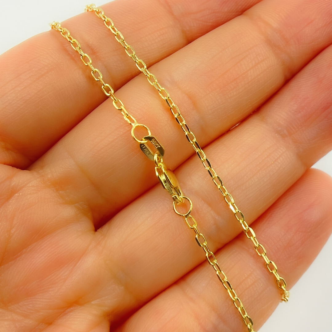 14K Solid Gold Cable Chain