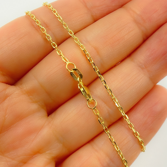 14K Solid Gold Cable Chain