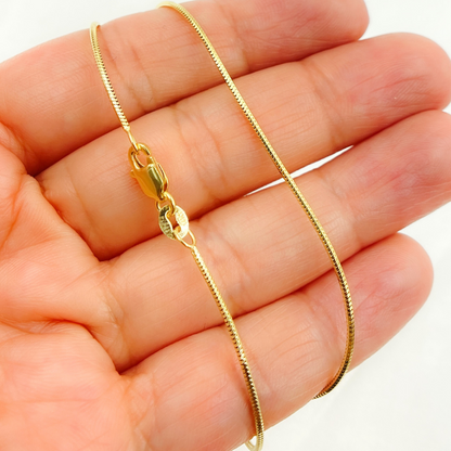 14k Solid Yellow Gold Snake Necklace