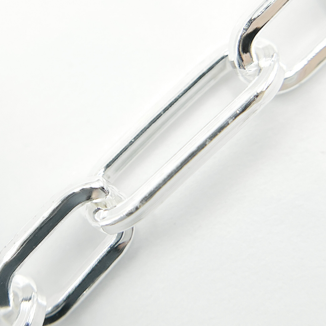 925 Sterling Silver Flat Paper Clip Chain.