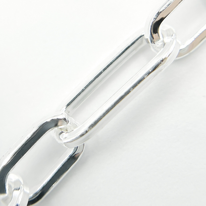 925 Sterling Silver Flat Paper Clip Chain.