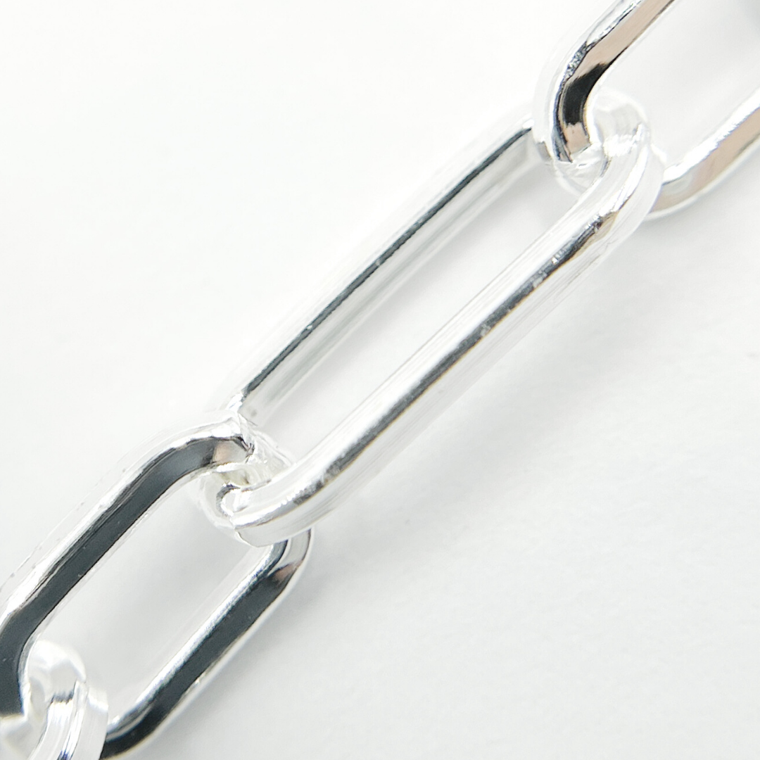 925 Sterling Silver Flat Paper Clip Chain. V139SS