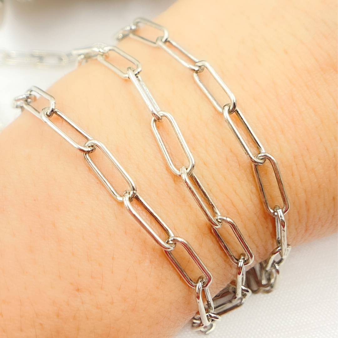 Oxidized Sterling Silver Paperclip Chain