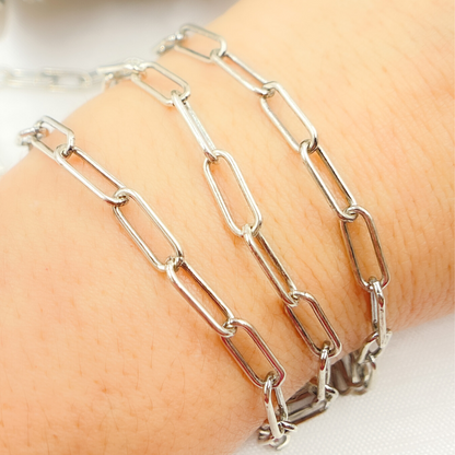 Oxidized Sterling Silver Paperclip Chain