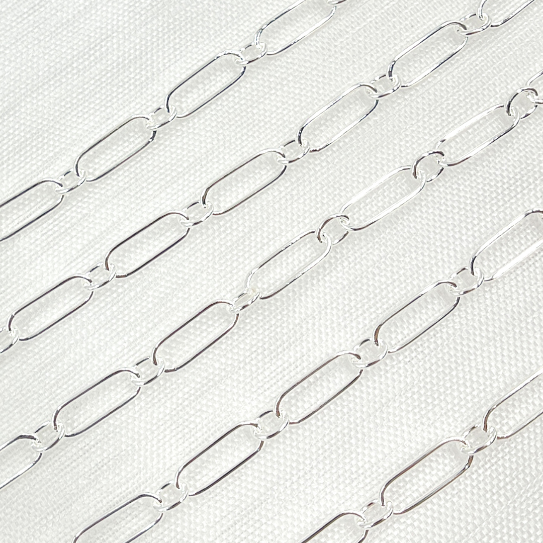 Sterling Silver Smooth Oval Link & Round Links Chain