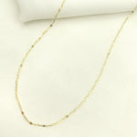 Load image into Gallery viewer, 040FL60T5. 14K Solid Gold Paper Clip and Flat Marina Link Chain
