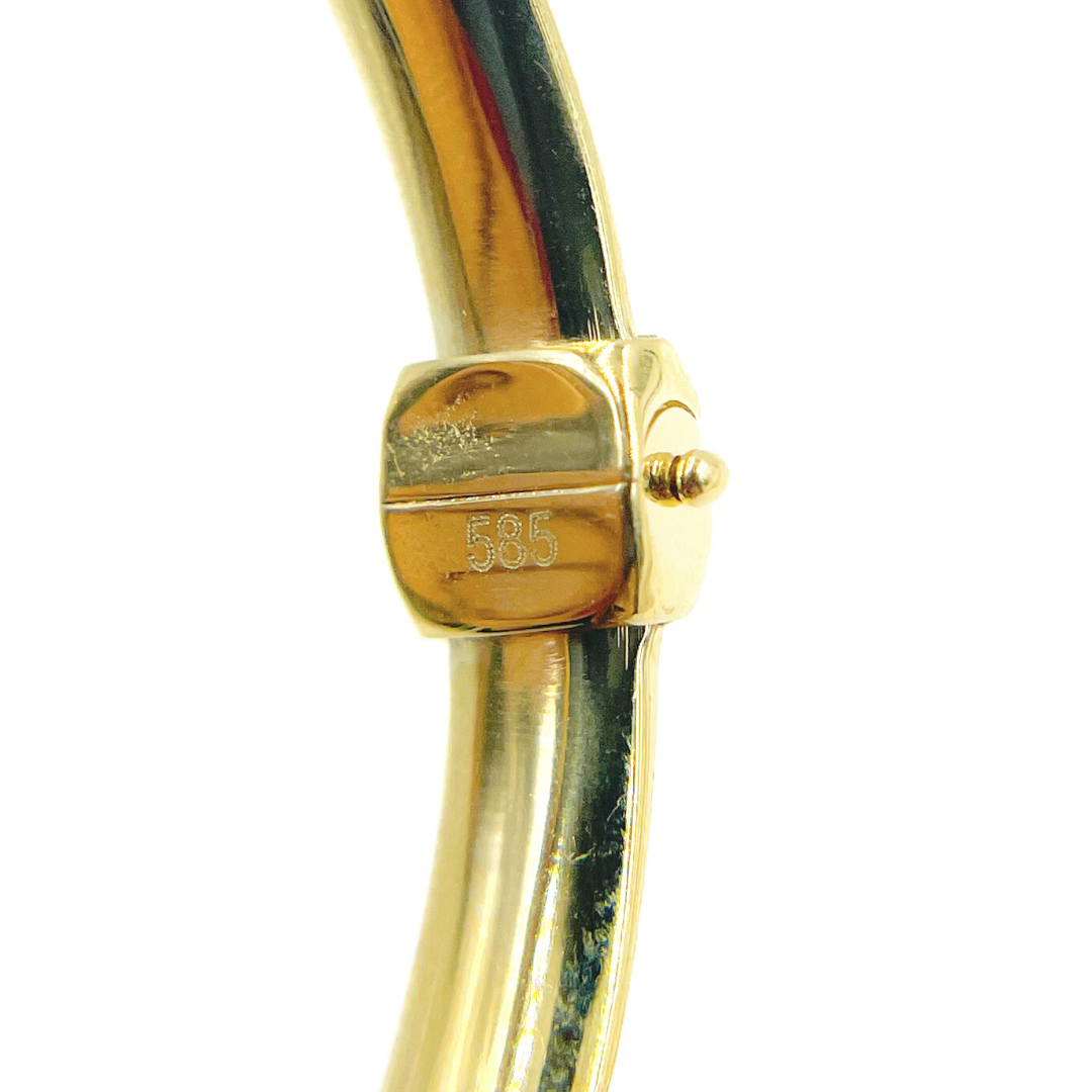 14K Solid Gold Matte Textured Bangle