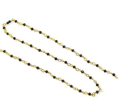 Black Moonstone Wire Wrapped Chains. BMS1