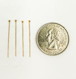 Load image into Gallery viewer, 14K Gold Filled Ball Headpin 24 Gauge 1, 1.5 &amp; 2 inch
