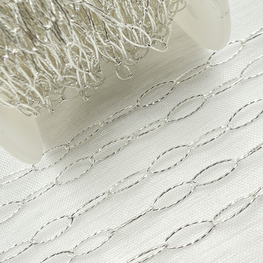 Sterling Silver Diamond Cut Marquise