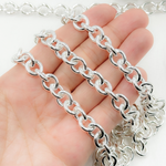 Load image into Gallery viewer, 925 Sterling Silver Smooth Oval Hollow Cable Chain.  V215SS
