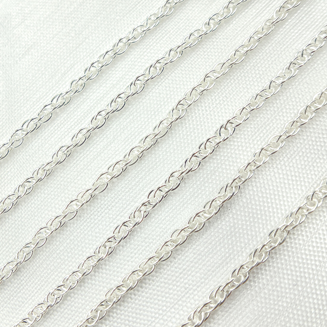 Y120SS. 925 Sterling Silver Rope Link Chain.