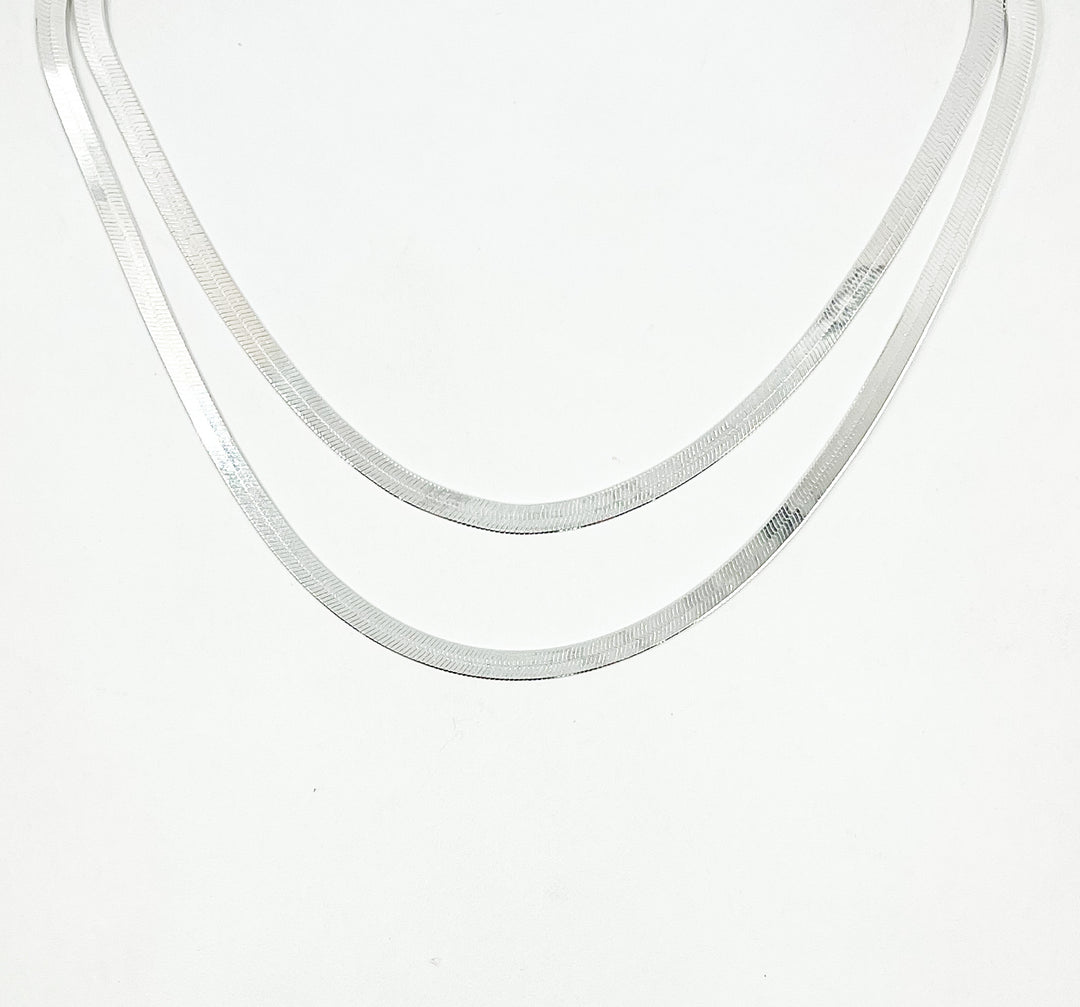 925 Sterling Silver Herringbone 3.4mm. Width Chain. HER1SSNecklace